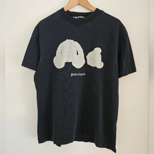 Palm Angels Shirt Mens Medium Teddy Bear Graphic Black Streetwear